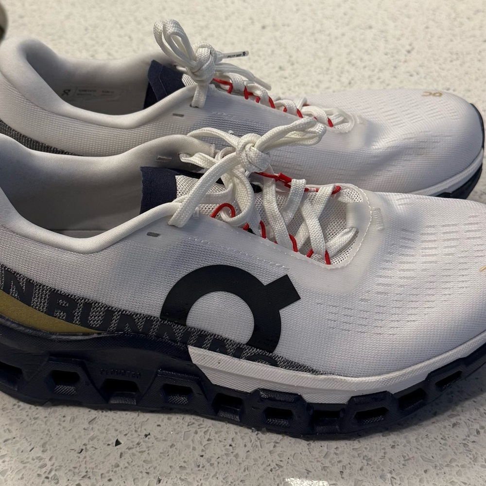 ON Running White and Navy Sneakers